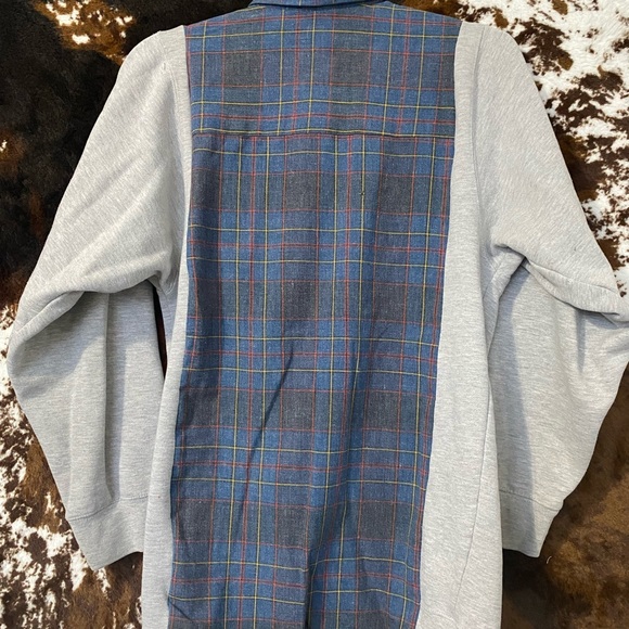 Plaid Shirt & Sweater Rework - Picture 3 of 4